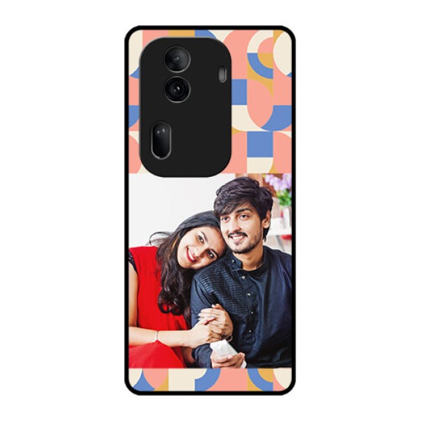 Oppo Reno 11 Pro 5G Custom Glass Phone Case - Semi - Circle Maze Pattern Design