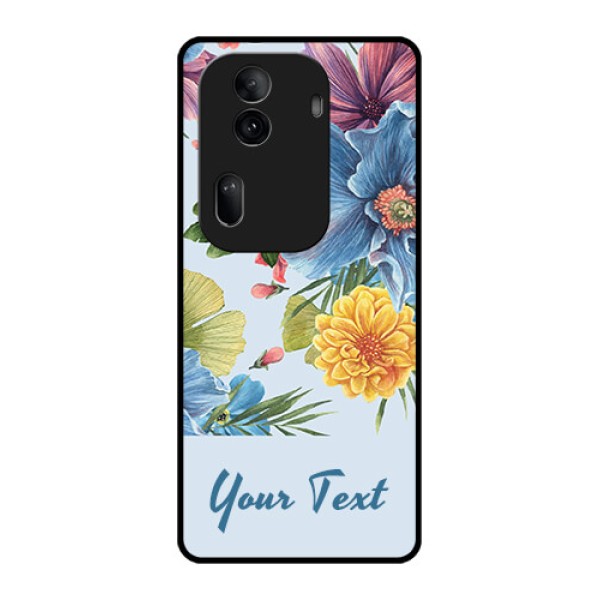 Oppo Reno 11 Pro 5G Custom Glass Phone Case - Stunning Watercolored Flowers Painting Design Oppo Reno 11 Pro 5G Custom Glass Phone Case - Stunning Watercolored Flowers Painting Design