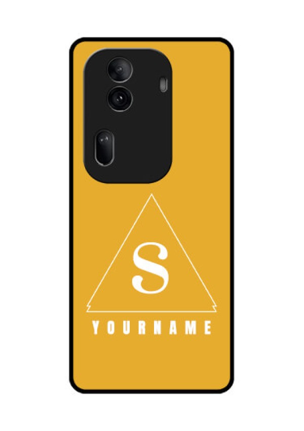 Oppo Reno 11 Pro 5G Custom Glass Phone Case - Simple Triangle Design