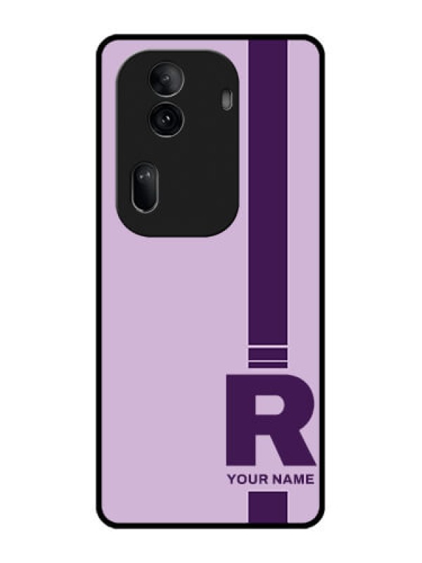 Custom Oppo Reno 11 Pro 5G Custom Glass Phone Case - Simple Dual Tone Stripe With Name Design