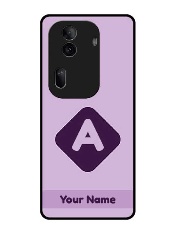 Custom Oppo Reno 11 Pro 5G Custom Glass Phone Case - Custom Letter In Curved Badge Design