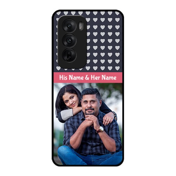 Oppo Reno 12 5G Custom Glass Phone CaseLove Symbols Design