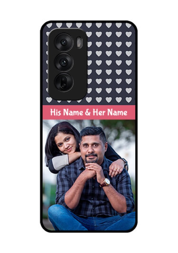 Oppo Reno 12 5G Custom Glass Phone CaseLove Symbols Design