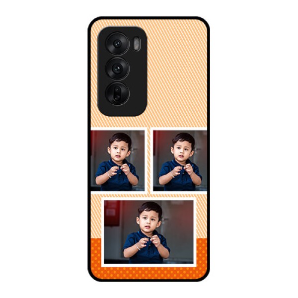 Oppo Reno 12 5G Custom Glass Phone CaseBulk Photos Upload Design