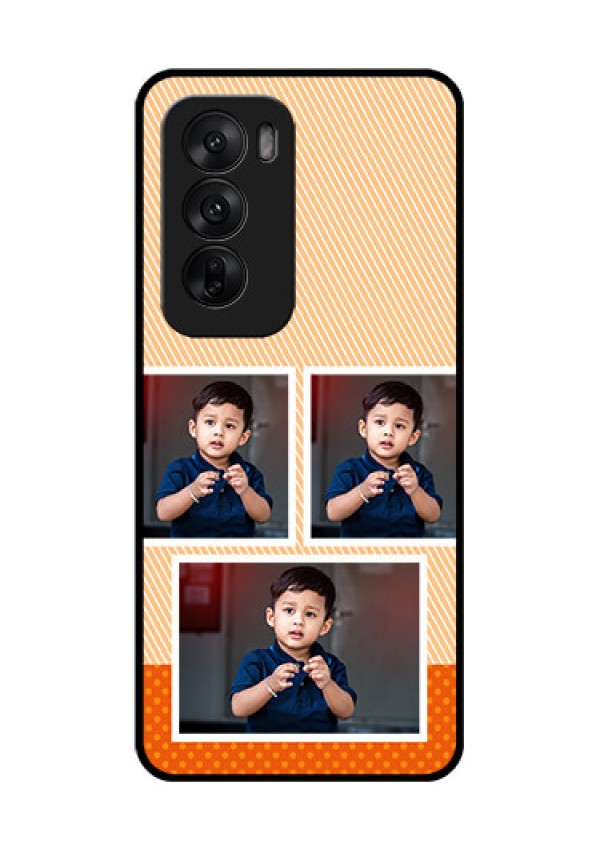 Oppo Reno 12 5G Custom Glass Phone CaseBulk Photos Upload Design