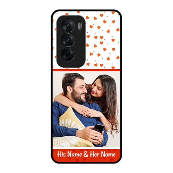 Oppo Reno 12 5G Custom Glass Phone CaseOrange Love Symbol Design Oppo Reno 12 5G Custom Glass Phone CaseOrange Love Symbol Design