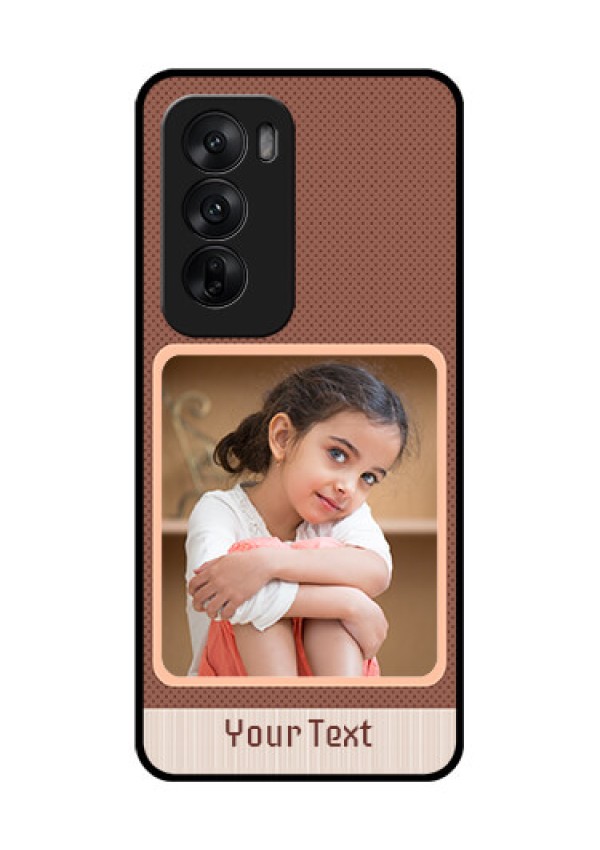 Oppo Reno 12 5G Custom Glass Phone CaseSimple Pic Upload Design