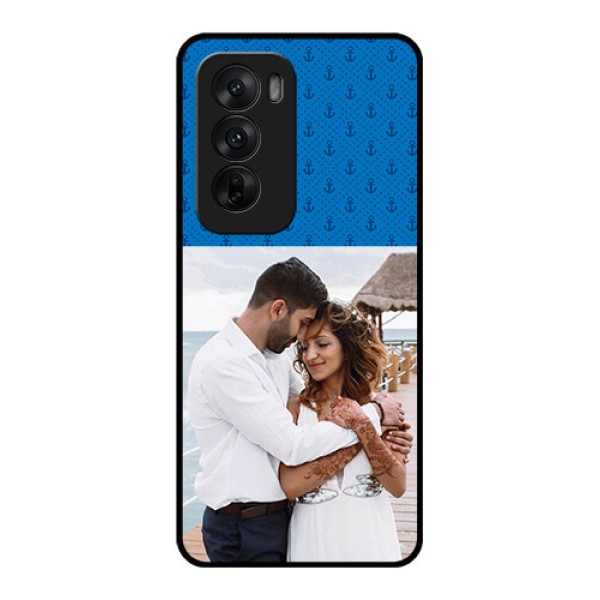 Oppo Reno 12 5G Custom Glass Phone CaseBlue Anchors Design