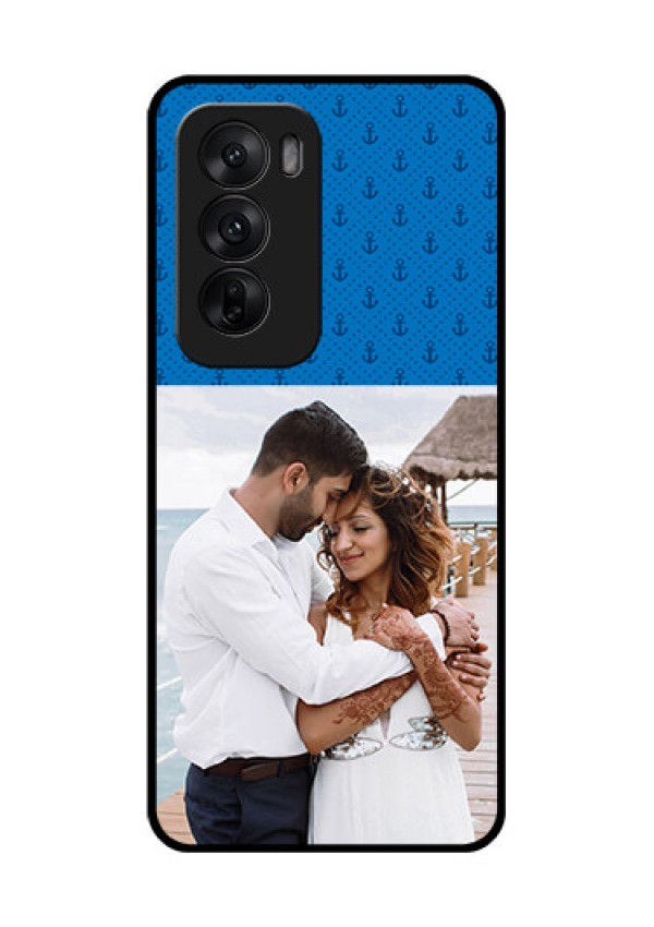 Oppo Reno 12 5G Custom Glass Phone CaseBlue Anchors Design