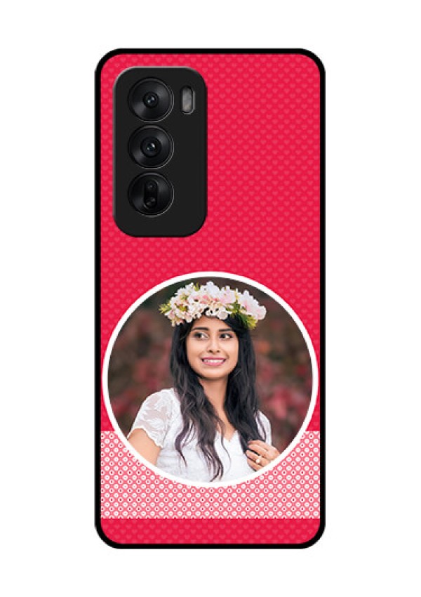Oppo Reno 12 5G Custom Glass Phone CasePink Color Pattern Design