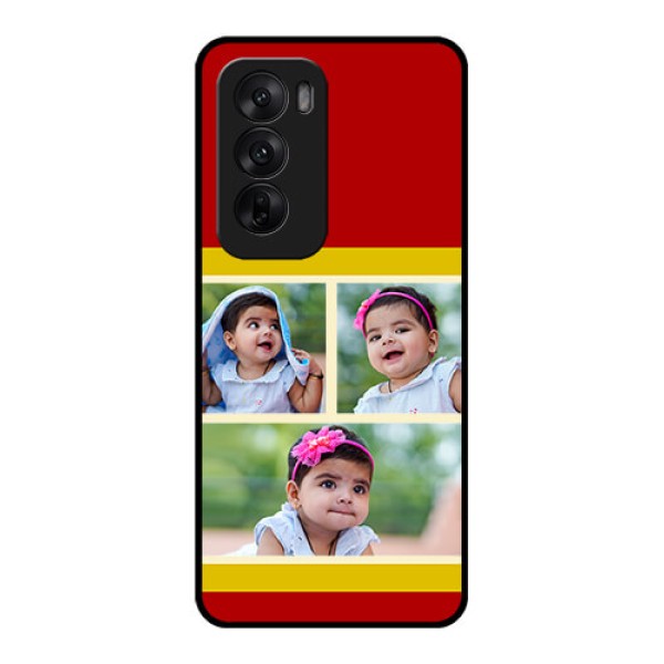 Oppo Reno 12 5G Custom Glass Phone CaseMultiple Pic Upload Design