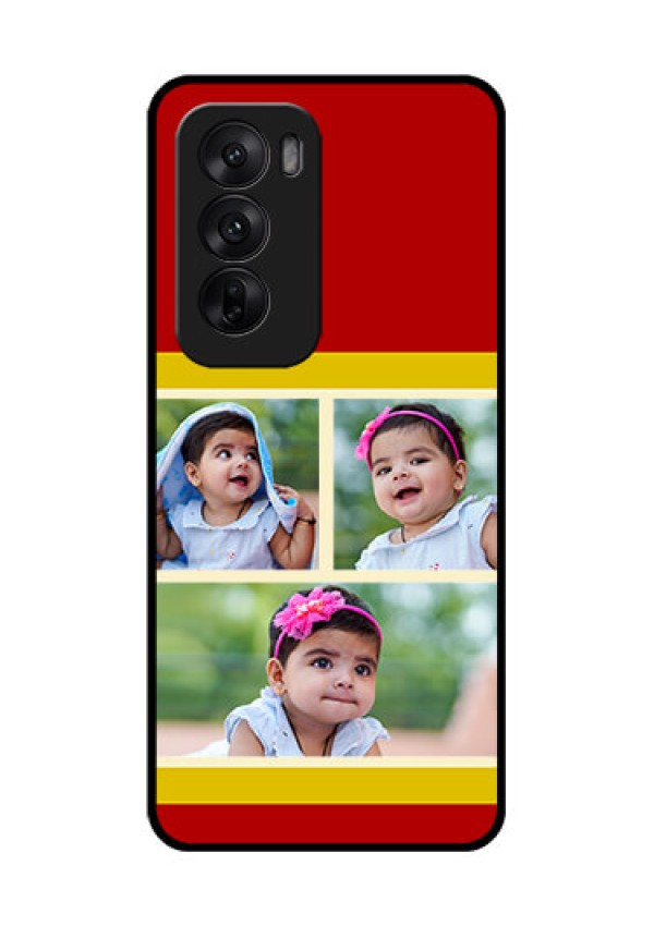 Oppo Reno 12 5G Custom Glass Phone CaseMultiple Pic Upload Design