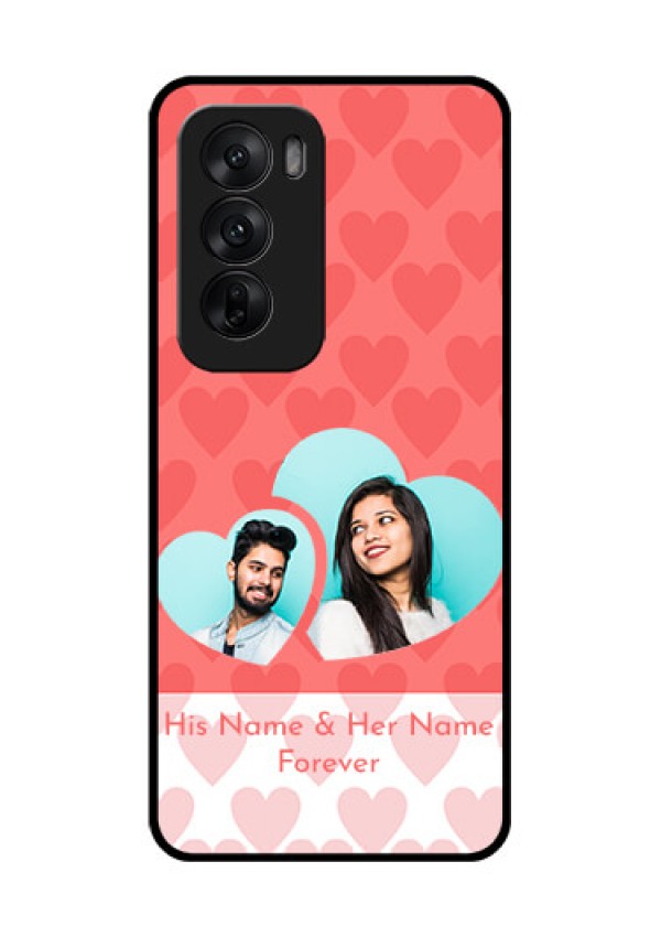 Oppo Reno 12 5G Custom Glass Phone CaseCouple Pic Upload Design