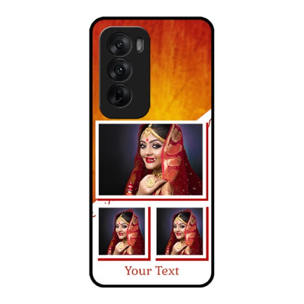 Oppo Reno 12 5G Custom Glass Phone CaseWedding Memories Design