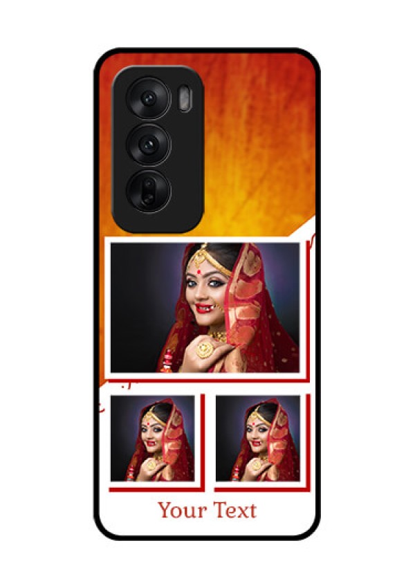 Oppo Reno 12 5G Custom Glass Phone CaseWedding Memories Design