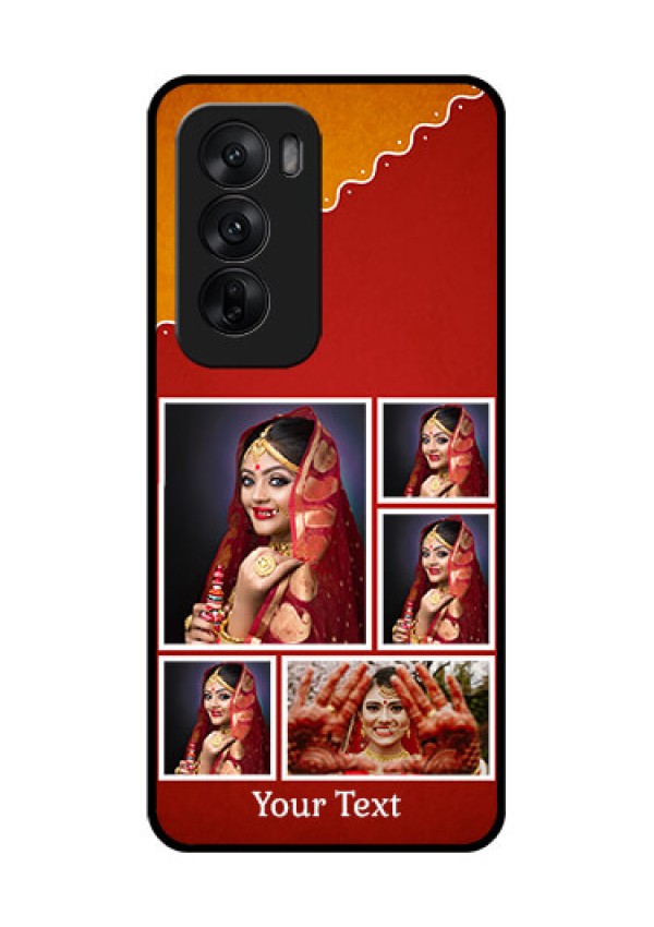 Oppo Reno 12 5G Custom Glass Phone CaseWedding Pic Upload Design