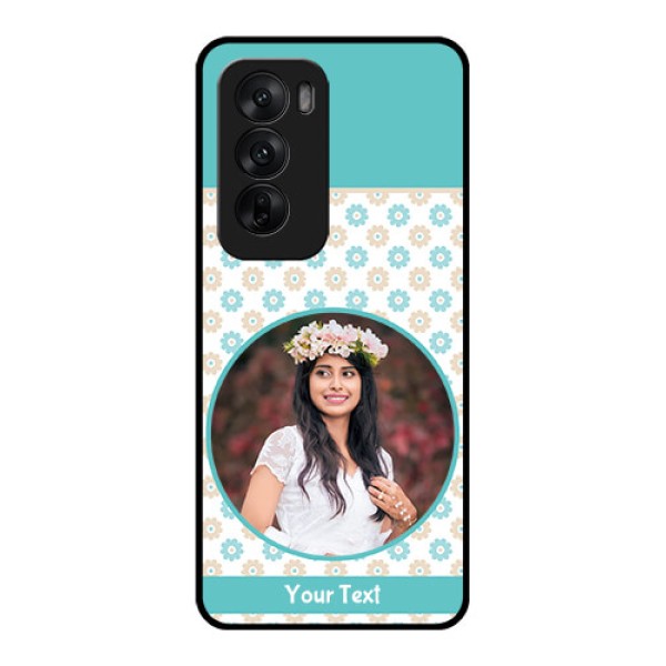 Oppo Reno 12 5G Custom Glass Phone CaseBeautiful Flowers Design