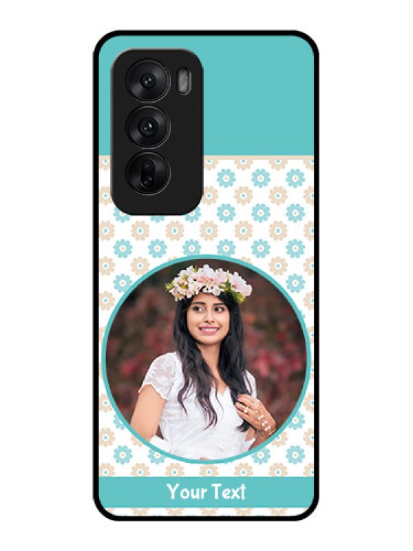 Custom Oppo Reno 12 5G Custom Glass Phone CaseBeautiful Flowers Design