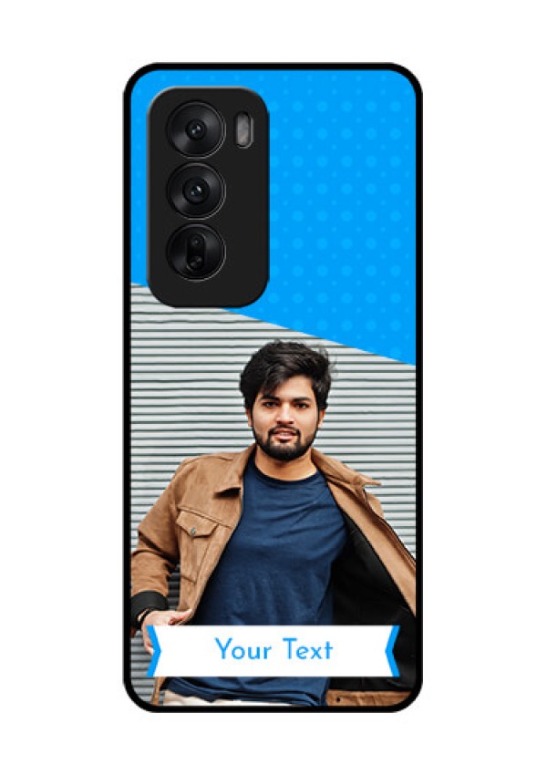 Oppo Reno 12 5G Custom Glass Phone CaseSimple Blue Color Design