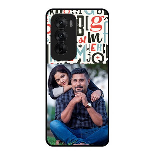 Oppo Reno 12 5G Custom Glass Phone CaseAlphabet Design