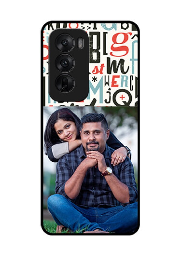 Oppo Reno 12 5G Custom Glass Phone CaseAlphabet Design