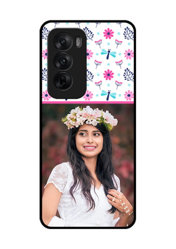 Oppo Reno 12 5G Custom Glass Phone CaseColorful Flower Design