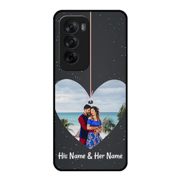 Oppo Reno 12 5G Custom Glass Phone CaseHanging Heart Design