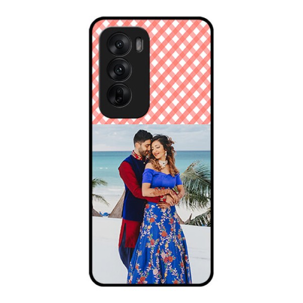 Oppo Reno 12 5G Custom Glass Phone CasePink Pattern Design