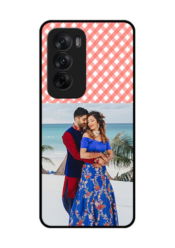 Oppo Reno 12 5G Custom Glass Phone CasePink Pattern Design