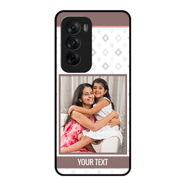 Oppo Reno 12 5G Custom Glass Phone CaseSimple Diamond Design