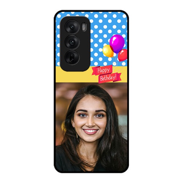 Oppo Reno 12 5G Custom Glass Phone CaseHappy Birthday Design
