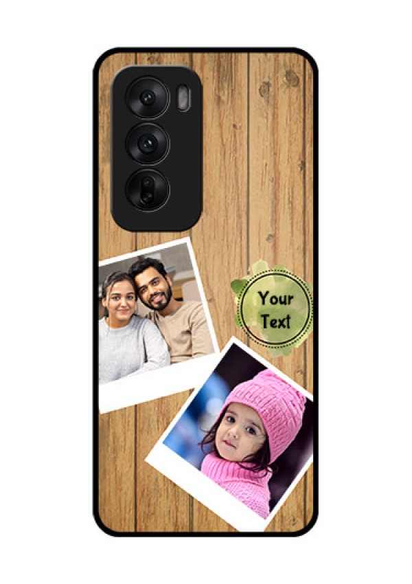 Oppo Reno 12 5G Custom Glass Phone CaseWooden Texture Design