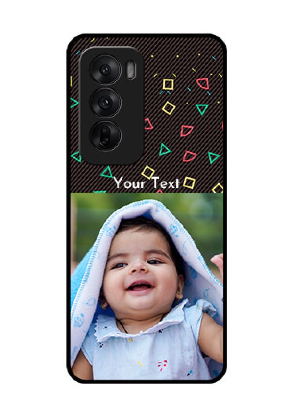 Oppo Reno 12 5G Custom Glass Phone CaseWith Confetti Birthday Design