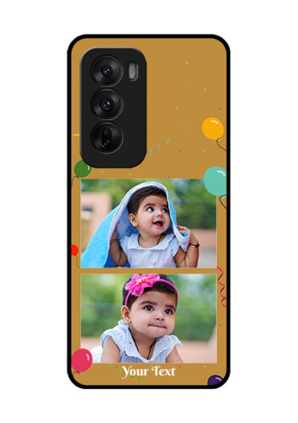 Oppo Reno 12 5G Custom Glass Phone CaseImage Holder With Birthday Celebrations Design