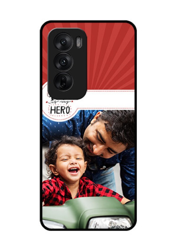 Oppo Reno 12 5G Custom Glass Phone CaseMy Dad Hero Design