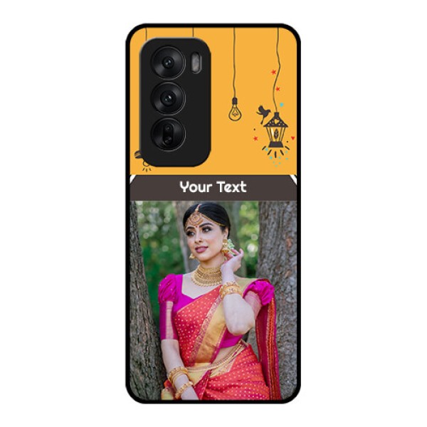 Oppo Reno 12 5G Custom Glass Phone CaseWith Family Picture And Icons Oppo Reno 12 5G Custom Glass Phone CaseWith Family Picture And Icons
