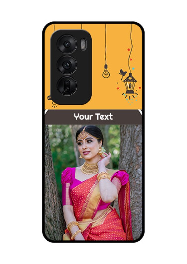 Oppo Reno 12 5G Custom Glass Phone CaseWith Family Picture And Icons