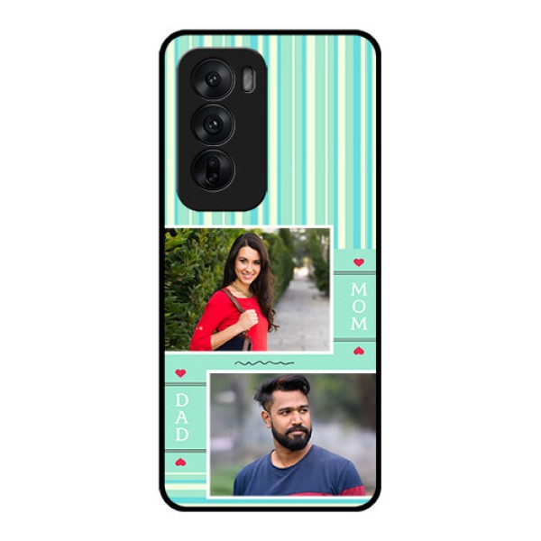 Oppo Reno 12 5G Custom Glass Phone CaseMom and Dad Pic Design