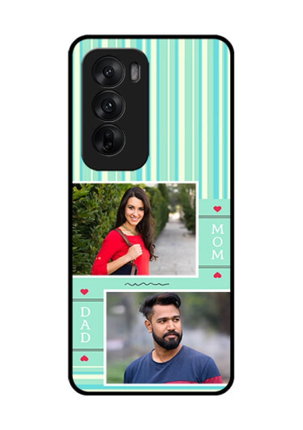 Oppo Reno 12 5G Custom Glass Phone CaseMom and Dad Pic Design