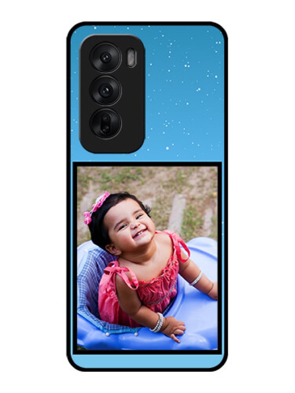 Custom Oppo Reno 12 5G Custom Glass Phone CaseWave Pattern Colorful Design