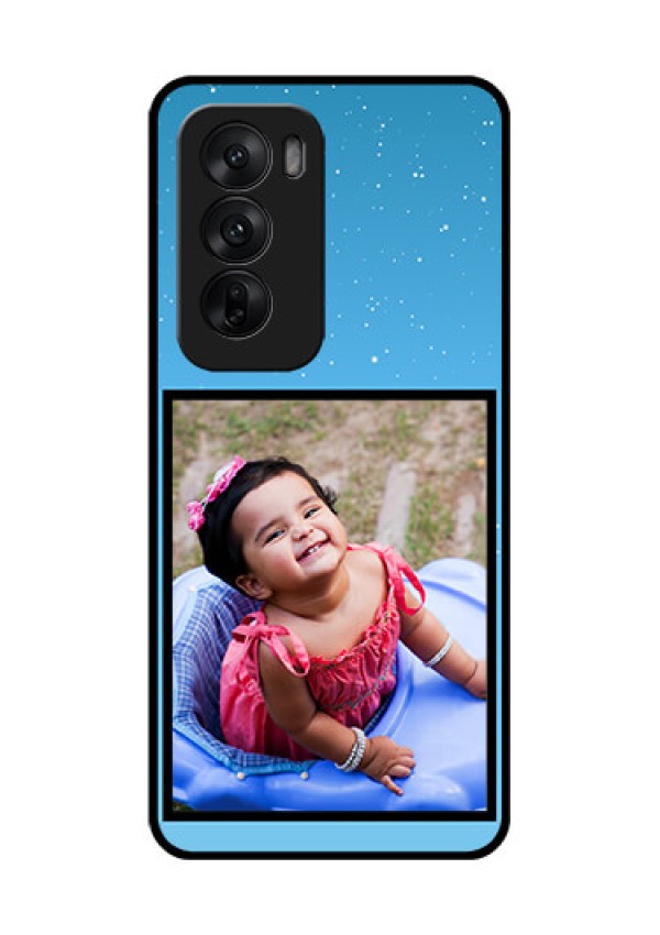 Oppo Reno 12 5G Custom Glass Phone CaseWave Pattern Colorful Design