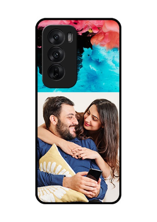 Oppo Reno 12 5G Custom Glass Phone CaseQuote With Acrylic Painting Design