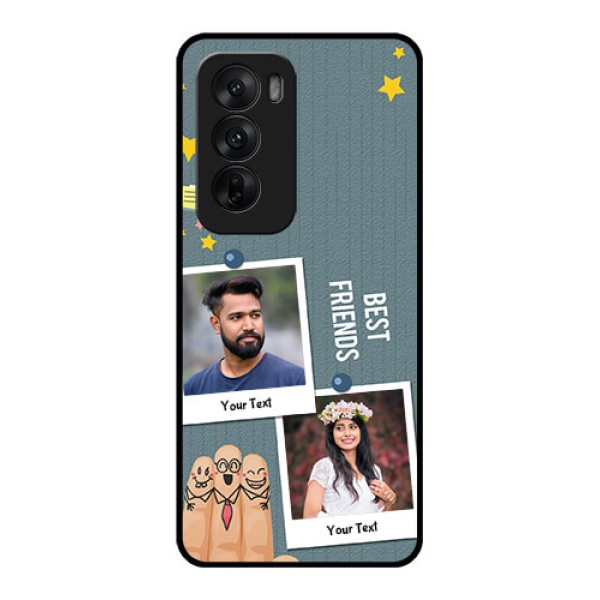 Oppo Reno 12 5G Custom Glass Phone CaseSticky Frames And Friendship Design Oppo Reno 12 5G Custom Glass Phone CaseSticky Frames And Friendship Design