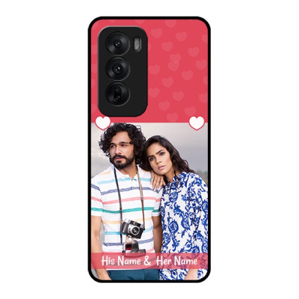 Oppo Reno 12 5G Custom Glass Phone CaseSimple Love Design