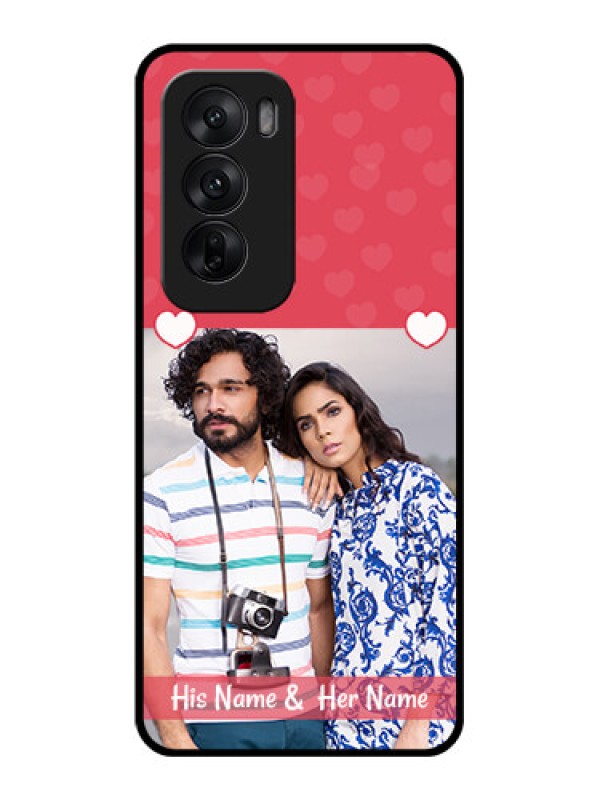 Custom Oppo Reno 12 5G Custom Glass Phone CaseSimple Love Design