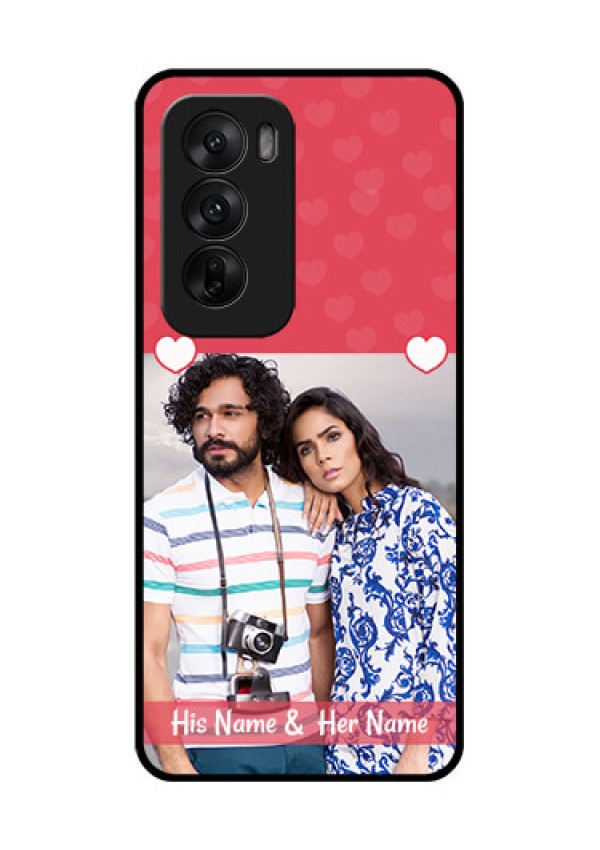 Oppo Reno 12 5G Custom Glass Phone CaseSimple Love Design