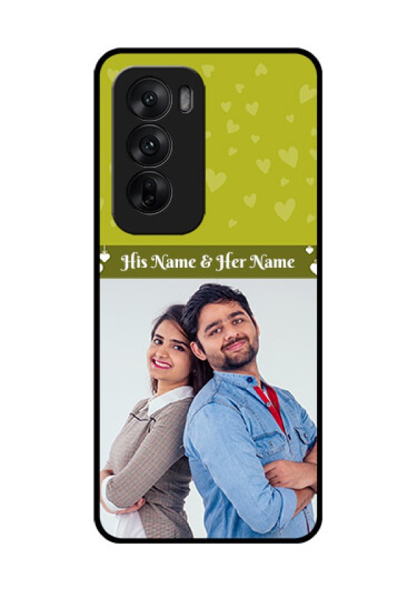 Oppo Reno 12 5G Custom Glass Phone CaseYou and Me Heart Design