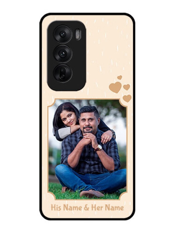 Custom Oppo Reno 12 5G Custom Glass Phone CaseWith Confetti Love Design