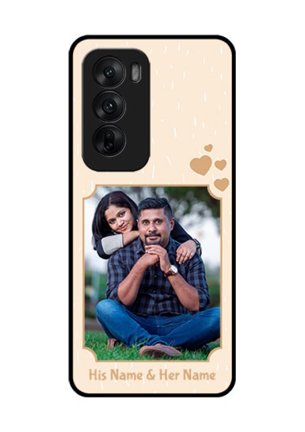Oppo Reno 12 5G Custom Glass Phone CaseWith Confetti Love Design
