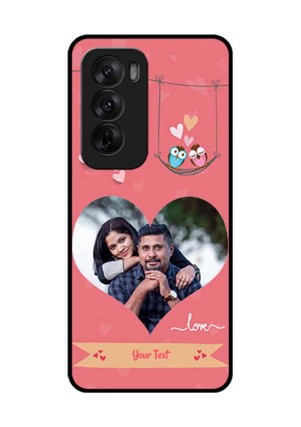 Oppo Reno 12 5G Custom Glass Phone CasePeach Color Love Design